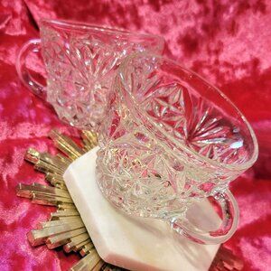 1950s Hollywood Regency Glam Glass Cups Coffee Tea